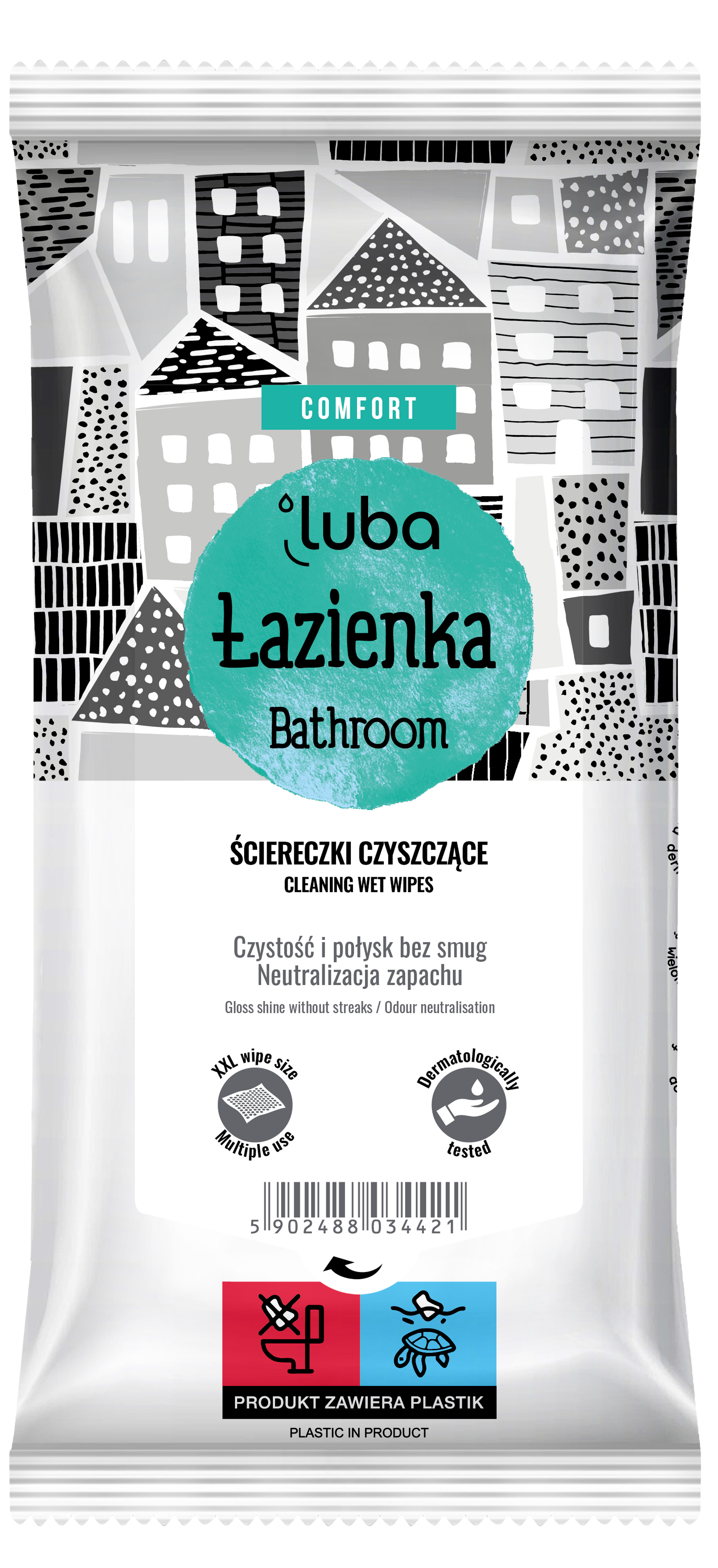 Luba Comfort - Nawilżane, Ściereczki do łazienki, 32 sztuki zdjęcie