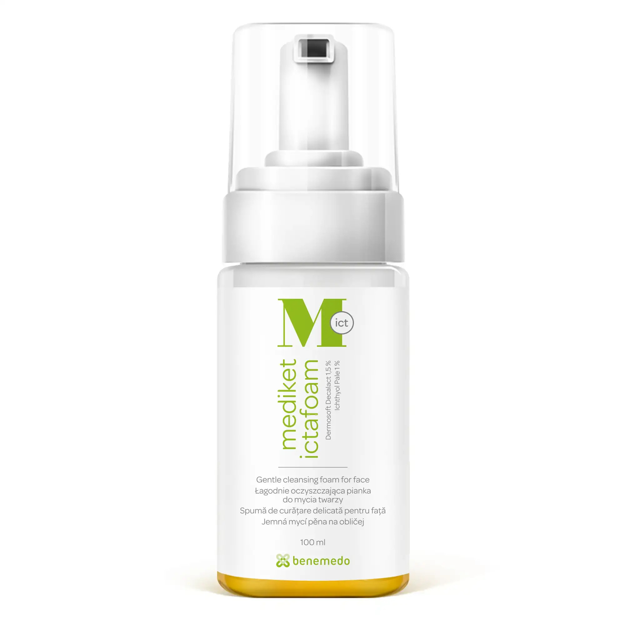 Mediket Ictafoam Łagodnie oczyszczając pianka do mycia twarzy, 100 ml zdjęcie