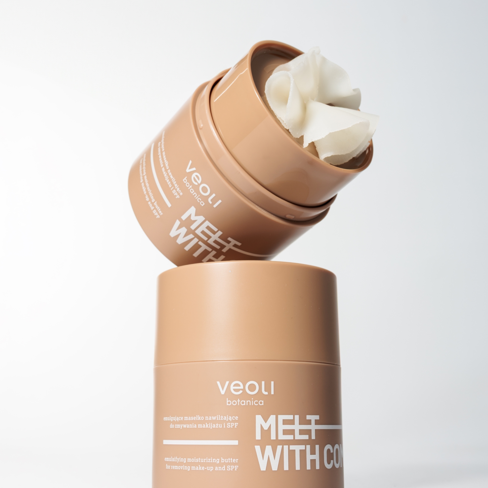 Veoli Botanica Melt With Comfort Emulgujące masełko nawilżające do zmywania makijażu i SPF, 40 g