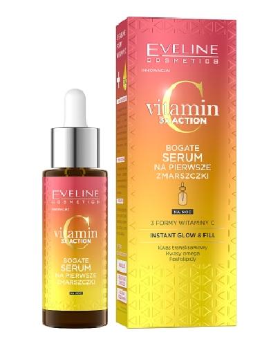 EVELINE COSMETICS Vitamin C 3x Action Bogate serum na pierwsze zmarszczki, 30 ml zdjęcie
