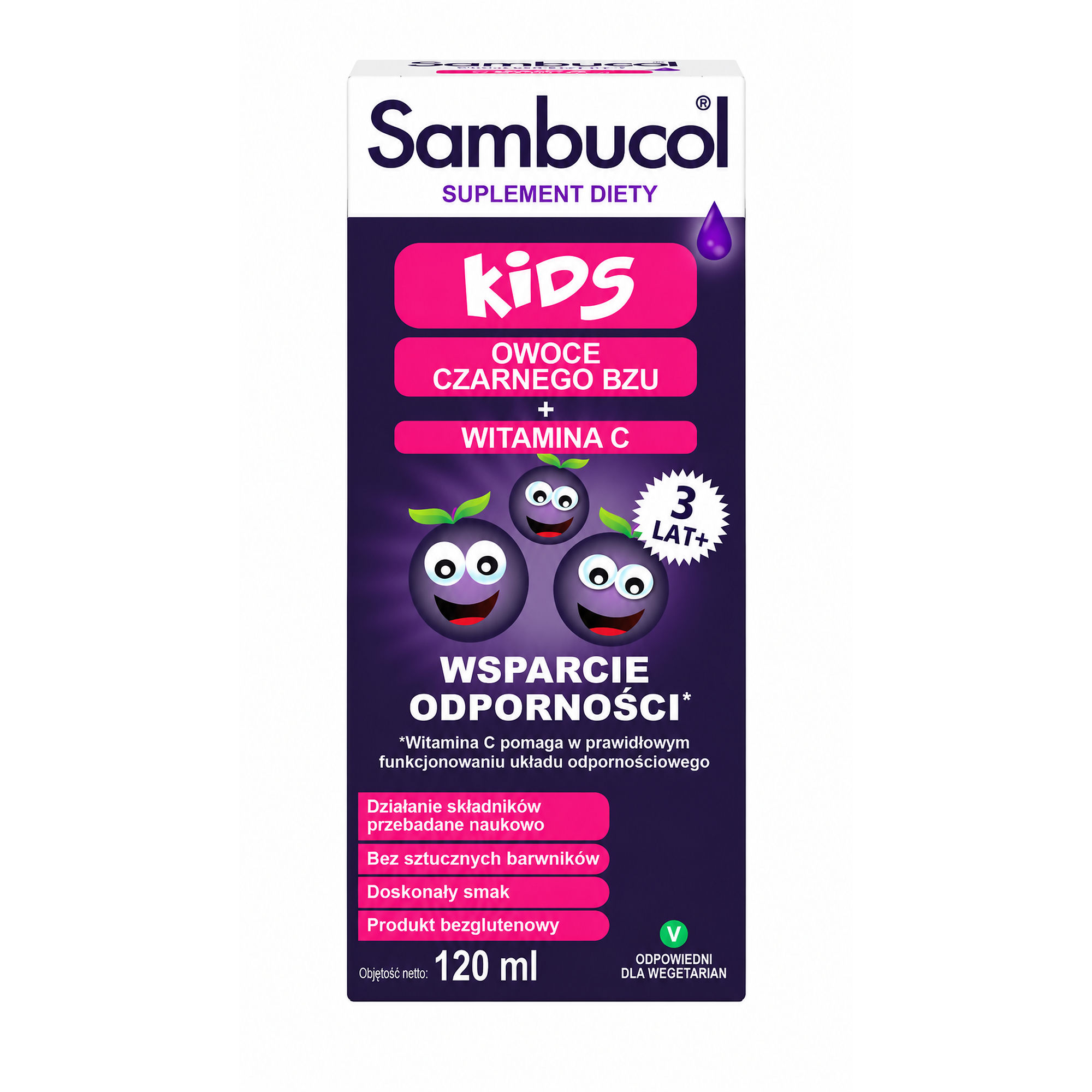 Sambucol Kids syrop dla dzieci powyżej 3 lat 120 ml