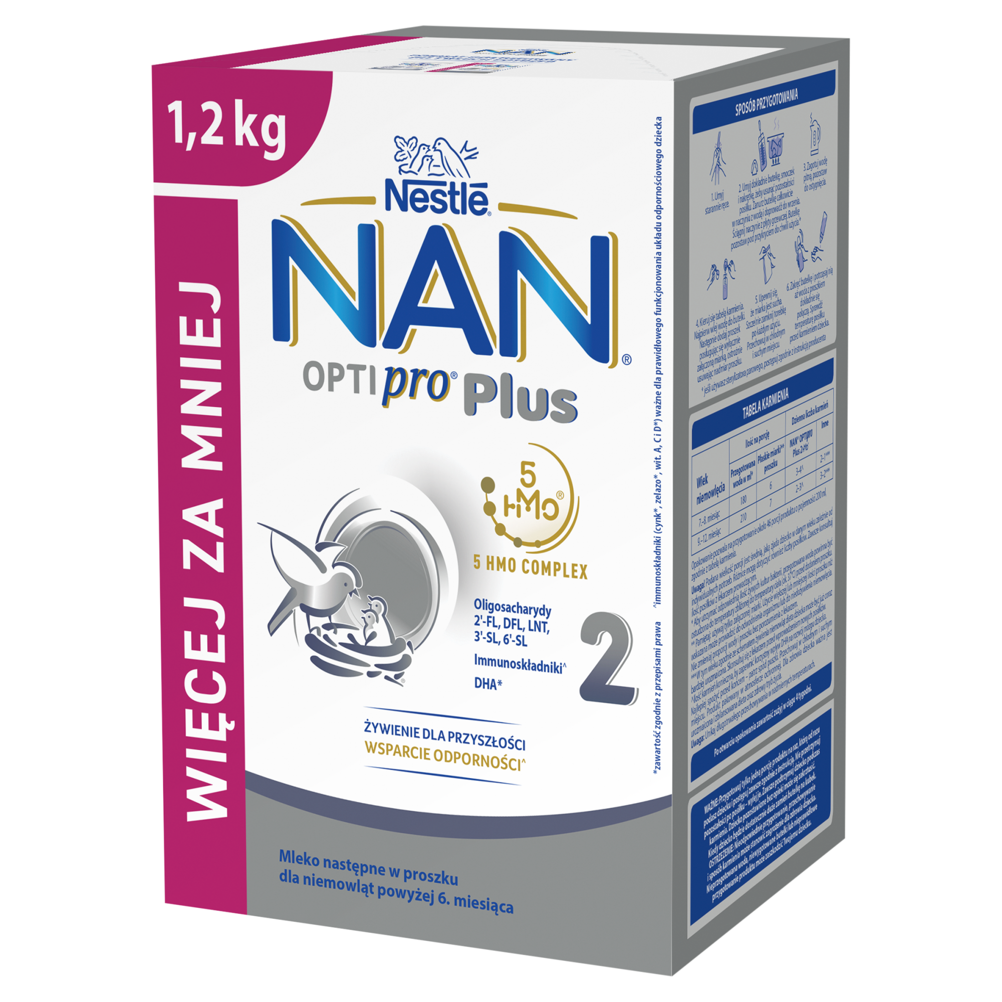NAN OPTIPRO Plus 2 Mleko następne dla niemowląt powyżej 6. miesiąca, 1,2 kg zdjęcie