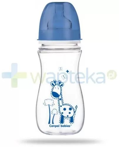 Canpol Babies EasyStart butelka szerokootworowa antykolkowa kolorowe zwierzęta 300 ml [35/204] zdjęcie
