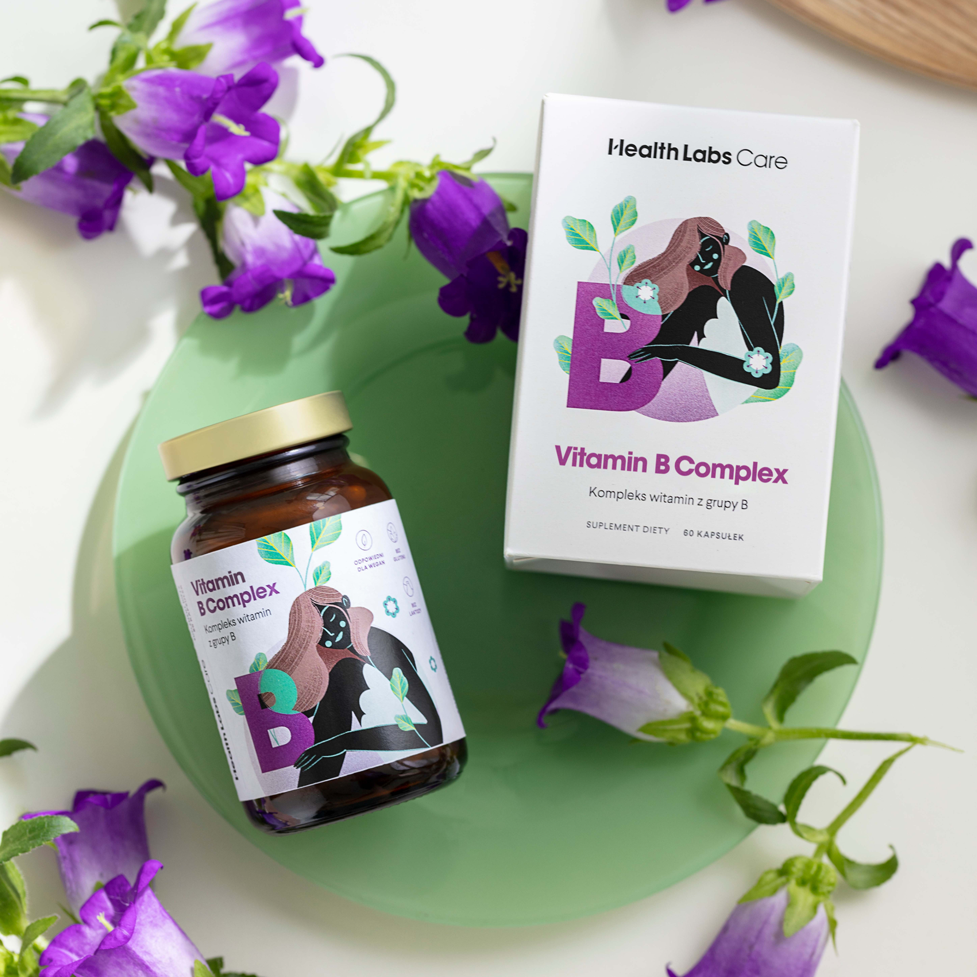 Health Labs Care, Vitamin B Complex, kapsułki, 60 sztuk