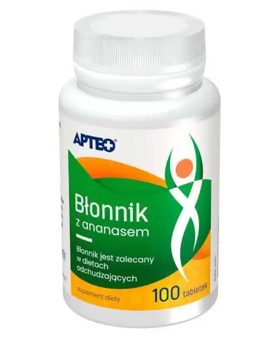 Apteo, Błonnik z ananasem, tabletki, 100 sztuk zdjęcie