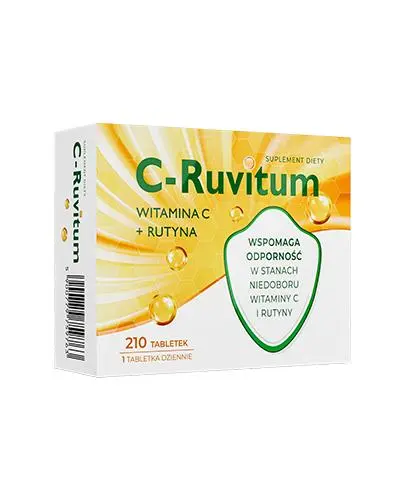 C-Ruvitum Witamina C + Rutyna, tabletki, 210 sztuk zdjęcie