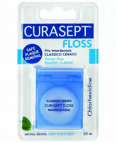 Curasept Floss nić dentystyczna klasyczna woskowana 50 m zdjęcie
