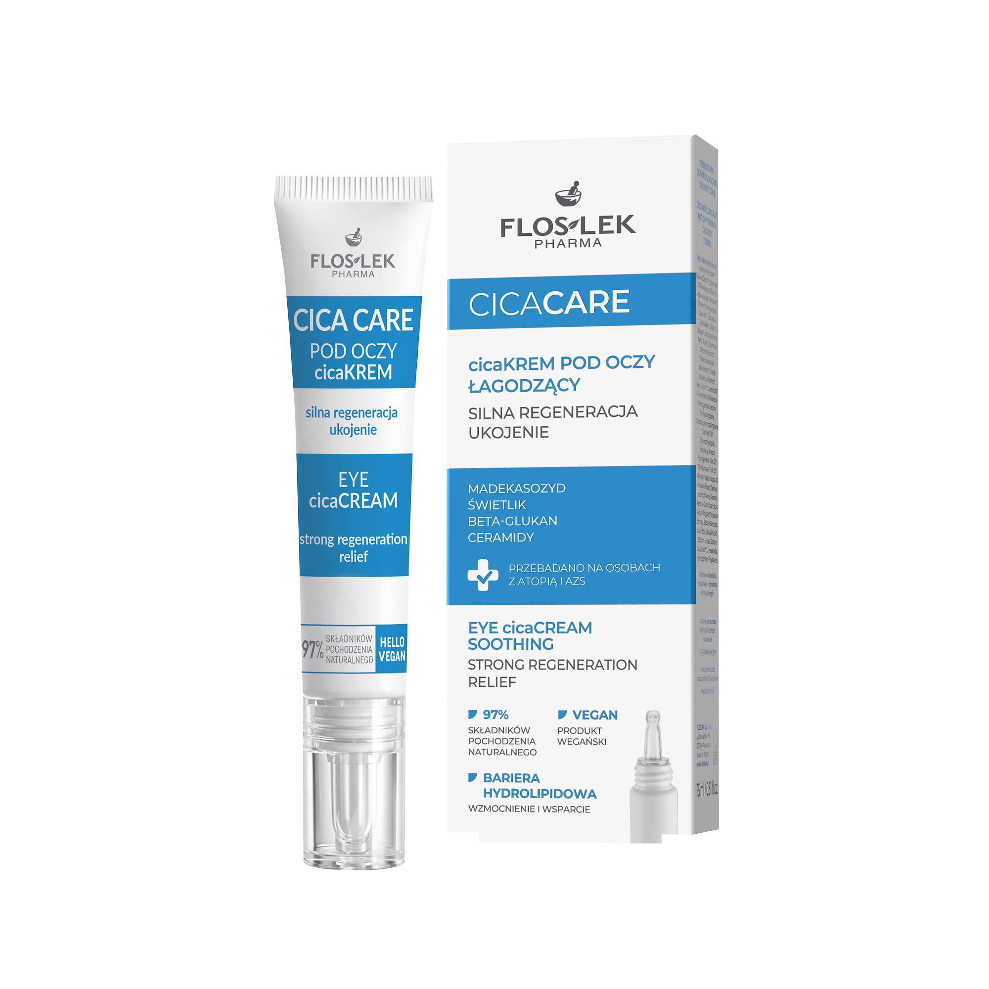 Floslek Cica Care CicaKrem pod oczy łagodzący, 15 ml zdjęcie