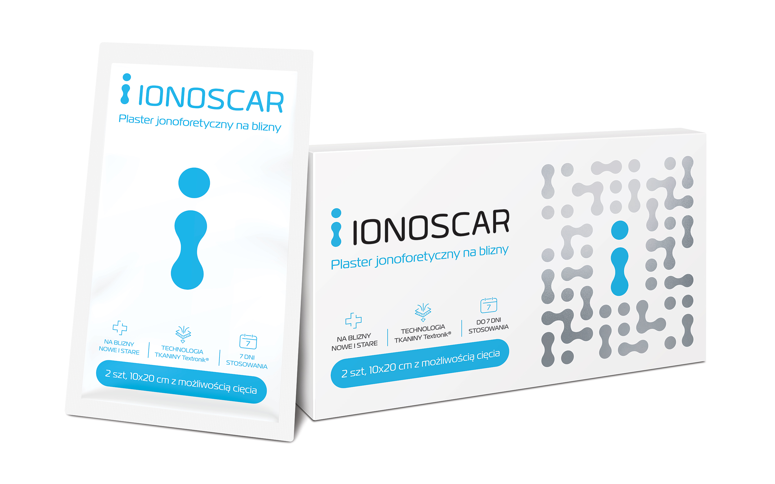 Ionoscar Plaster jonoforetyczny na blizny 10x20 cm, 2 sztuki