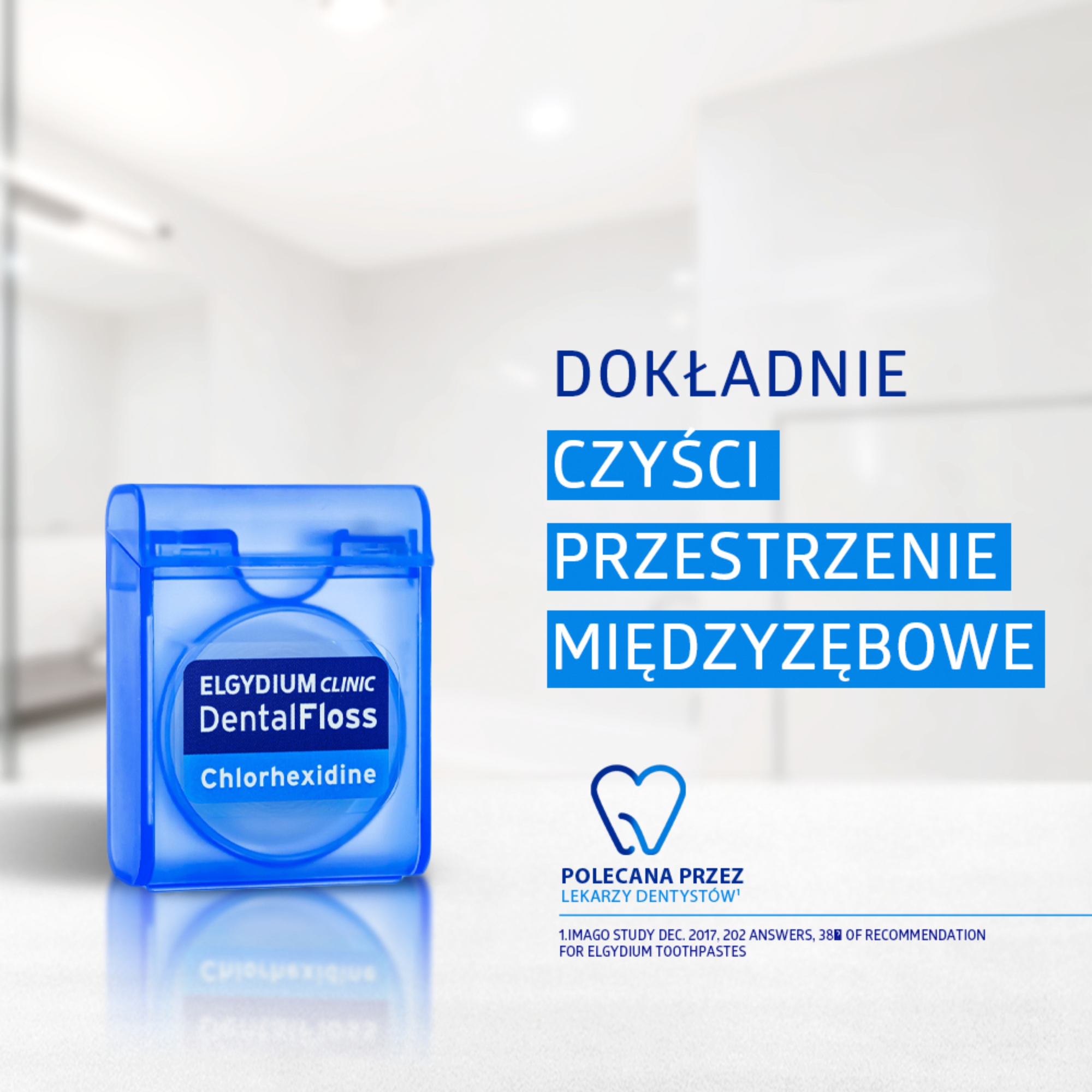 Elgydium Clinic nić dentystyczna z chlorheksydyną 50 m
