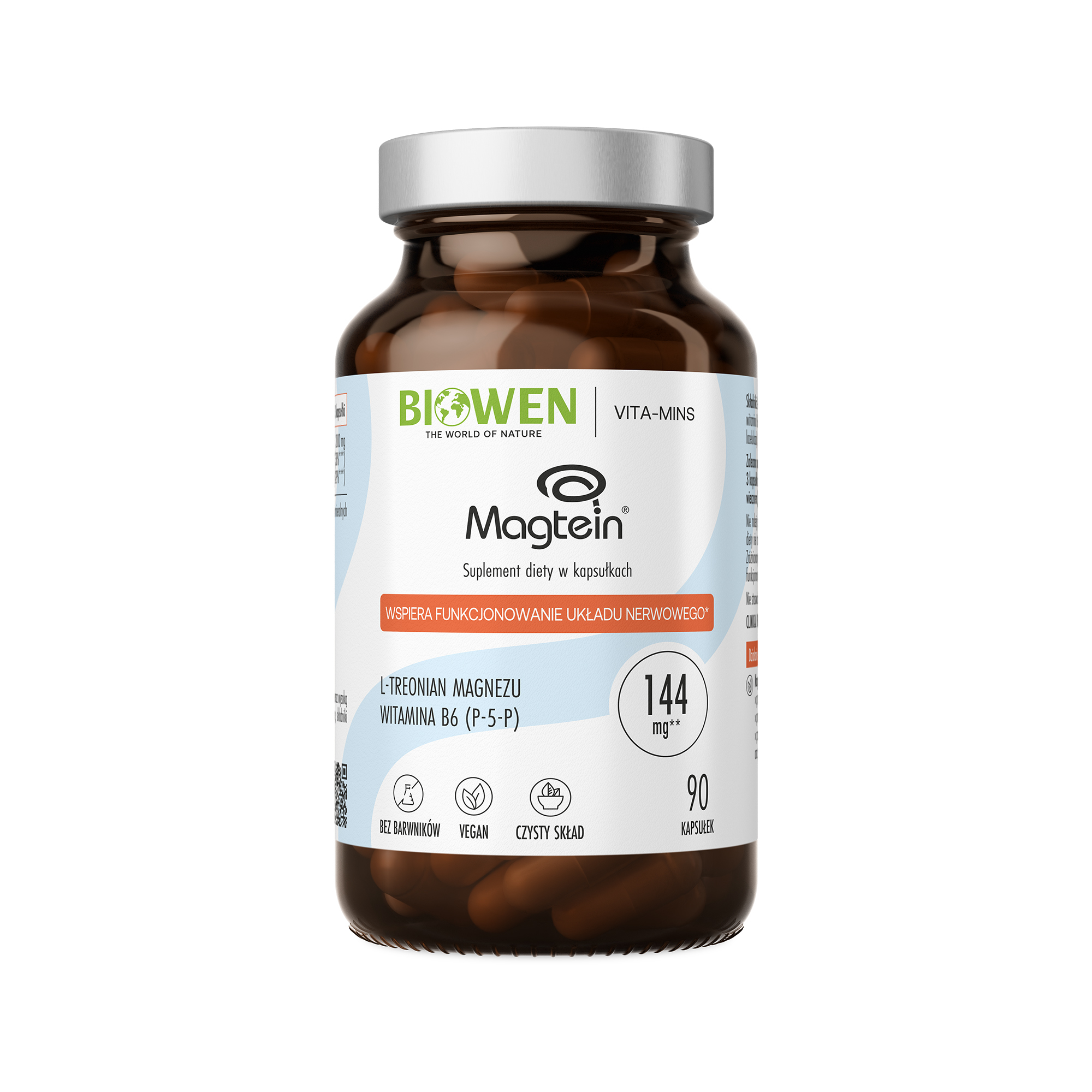 Biowen, Treonian magnezu Magtein, 90 kapsułek zdjęcie