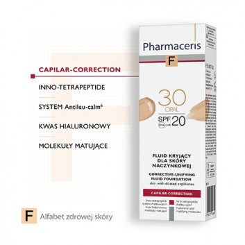 Pharmaceris F Capilar-Correction 30 Opal fluid kryjący SPF20 dla skóry naczynkowej 30 ml