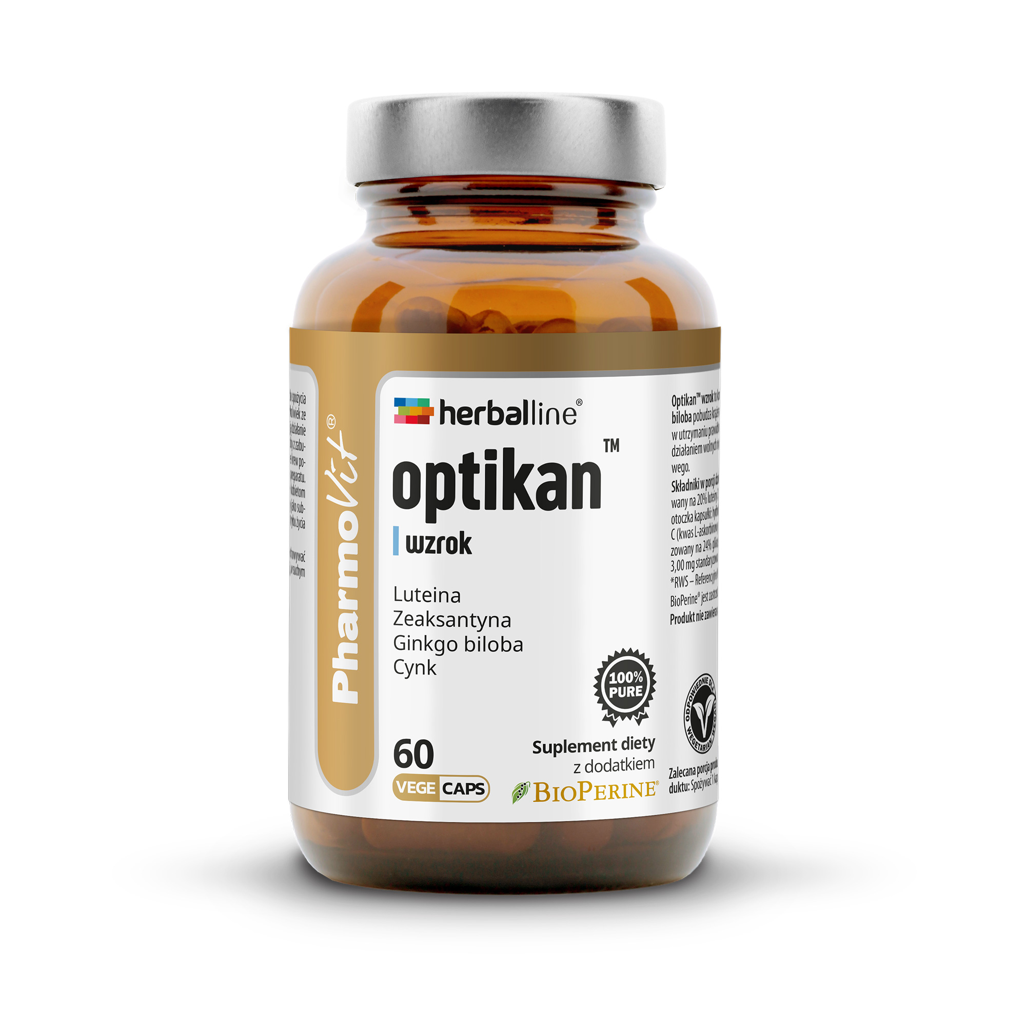 PharmoVit Optikan wzrok, kapsułki, 60 sztuk zdjęcie