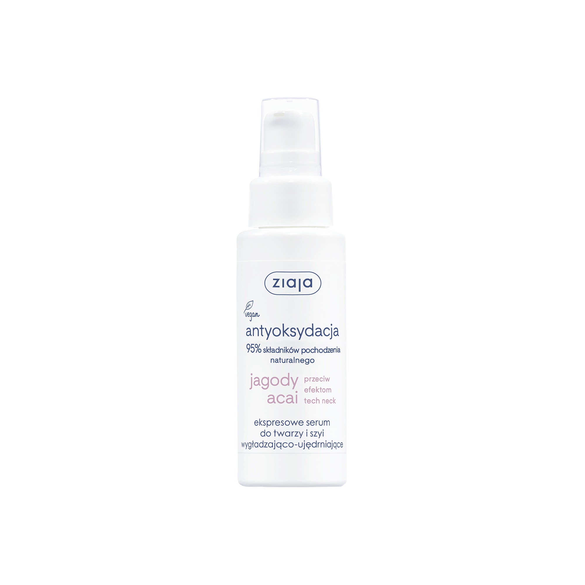 ZIAJA JAGODY ACAI Ekspresowe serum do twarzy i szyi wygładzająco-ujędrniające - 50 ml zdjęcie