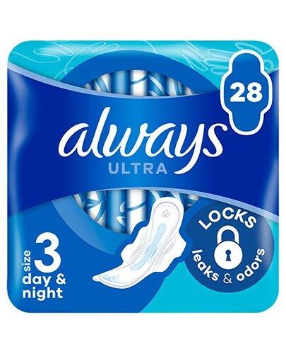 Always Podpaski Ultra Day & Night Quattro, 28 sztuk zdjęcie