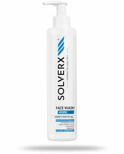 Solverx Atopic Skin żel do mycia twarzy oraz demakijażu twarzy i oczu 200 ml zdjęcie