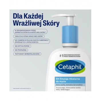 Cetaphil EM, emulsja micelarna do mycia, z pompką, 236 ml