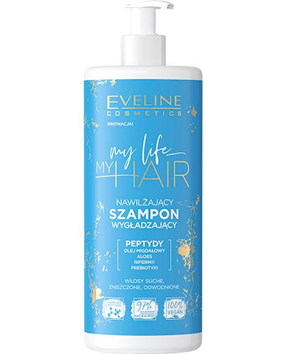 Eveline Cosmetics My Life My Hair Nawilżający Szampon wygładzający do włosów suchych i zniszczonych, 500 ml, cena, opinie, właściwości zdjęcie