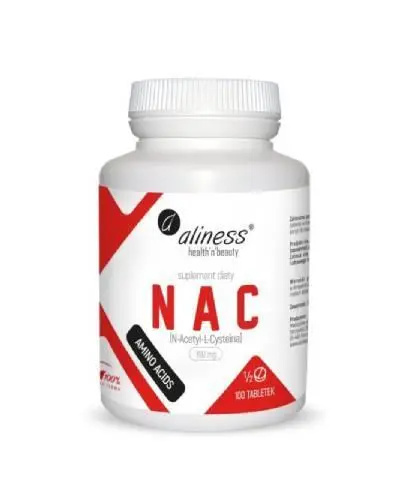Aliness, NAC N-Acetyl-L-Cysteine 190 mg, 100 tabletek zdjęcie