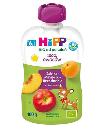 HiPP BIO od pokoleń, Jabłka-Brzoskwinie-Mirabelki, po 6. m-cu, 100 g, cena, opinie, składniki  zdjęcie