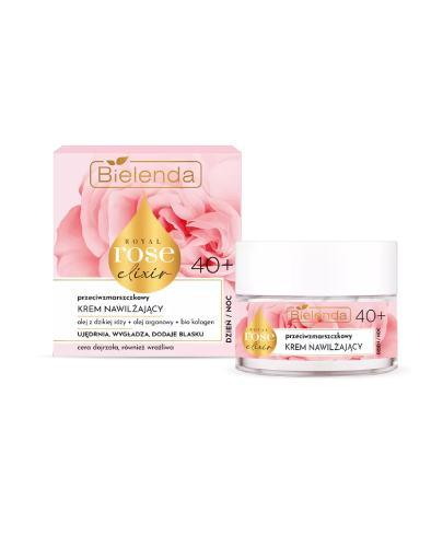 BIELENDA ROYAL ROSE ELIXIR Przeciwzmarszczkowy krem nawilżający 40+ dzień/noc, 50 ml zdjęcie