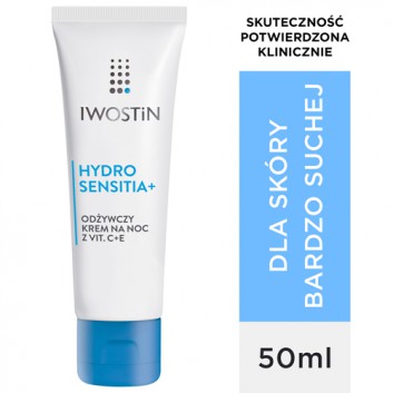 Iwostin Hydro Sensitia odżywczy krem na noc z Vit. C+E 50 ml