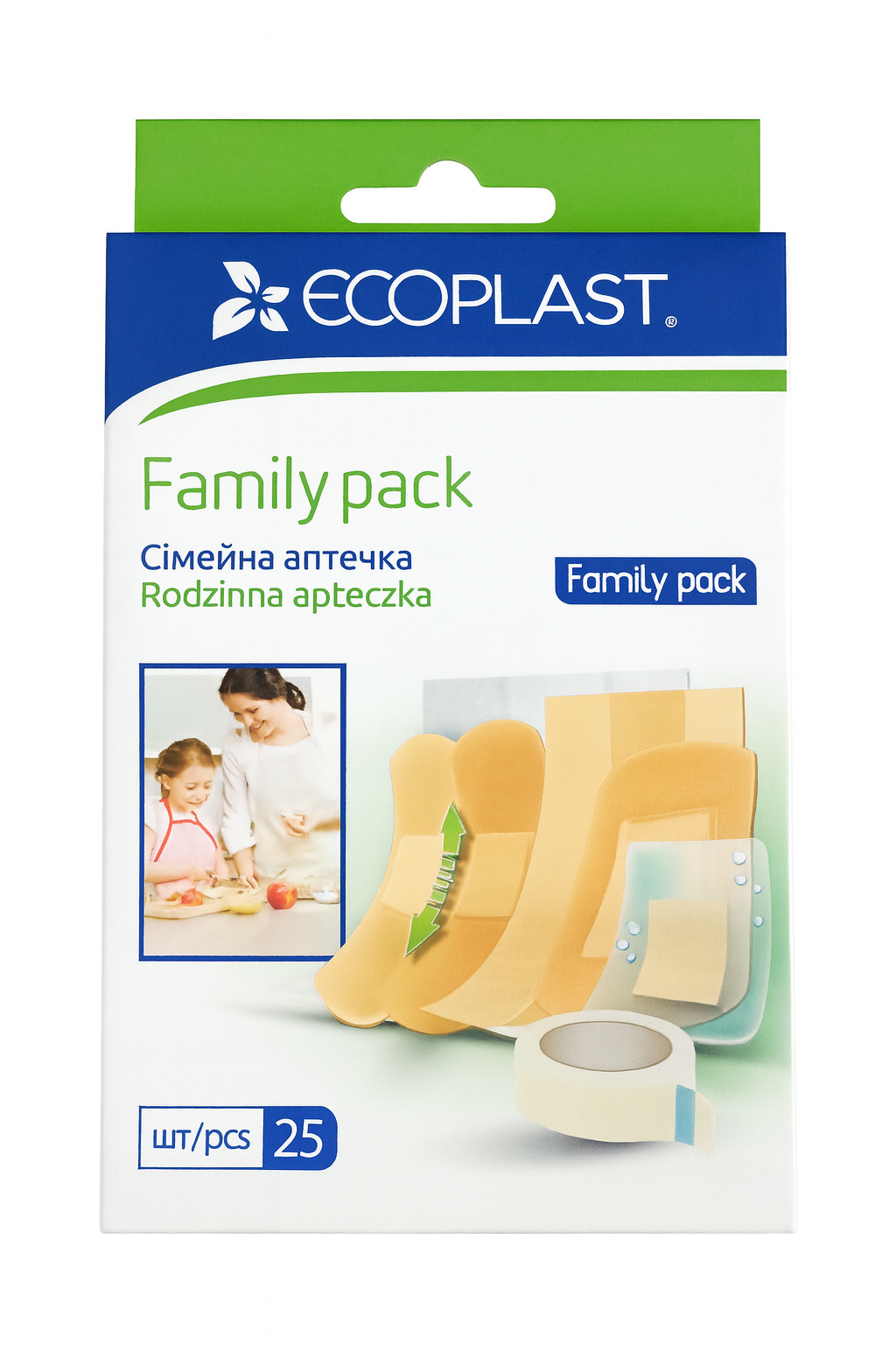 EcoPlast Rodzinna apteczka zestaw plastrów, 25 sztuki zdjęcie