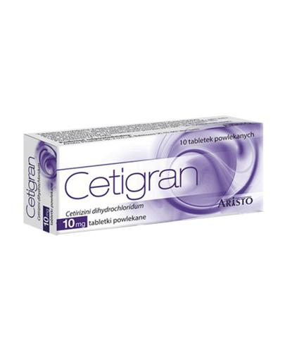 Cetigran 10 mg - 10 tabl. - cena, opinie, wskazania zdjęcie