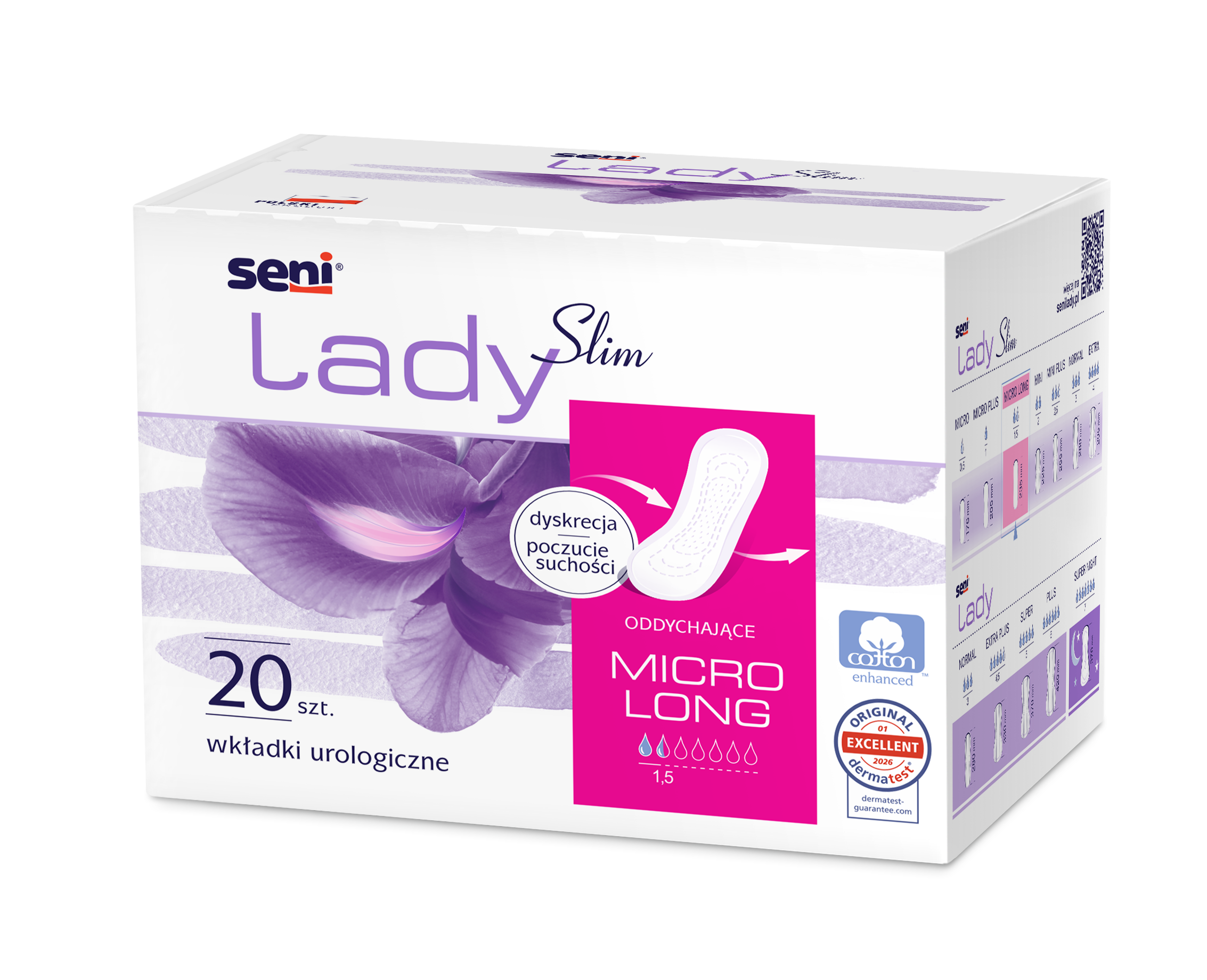 Seni Lady Slim Micro Long Wkładki urologiczne, 20 sztuk