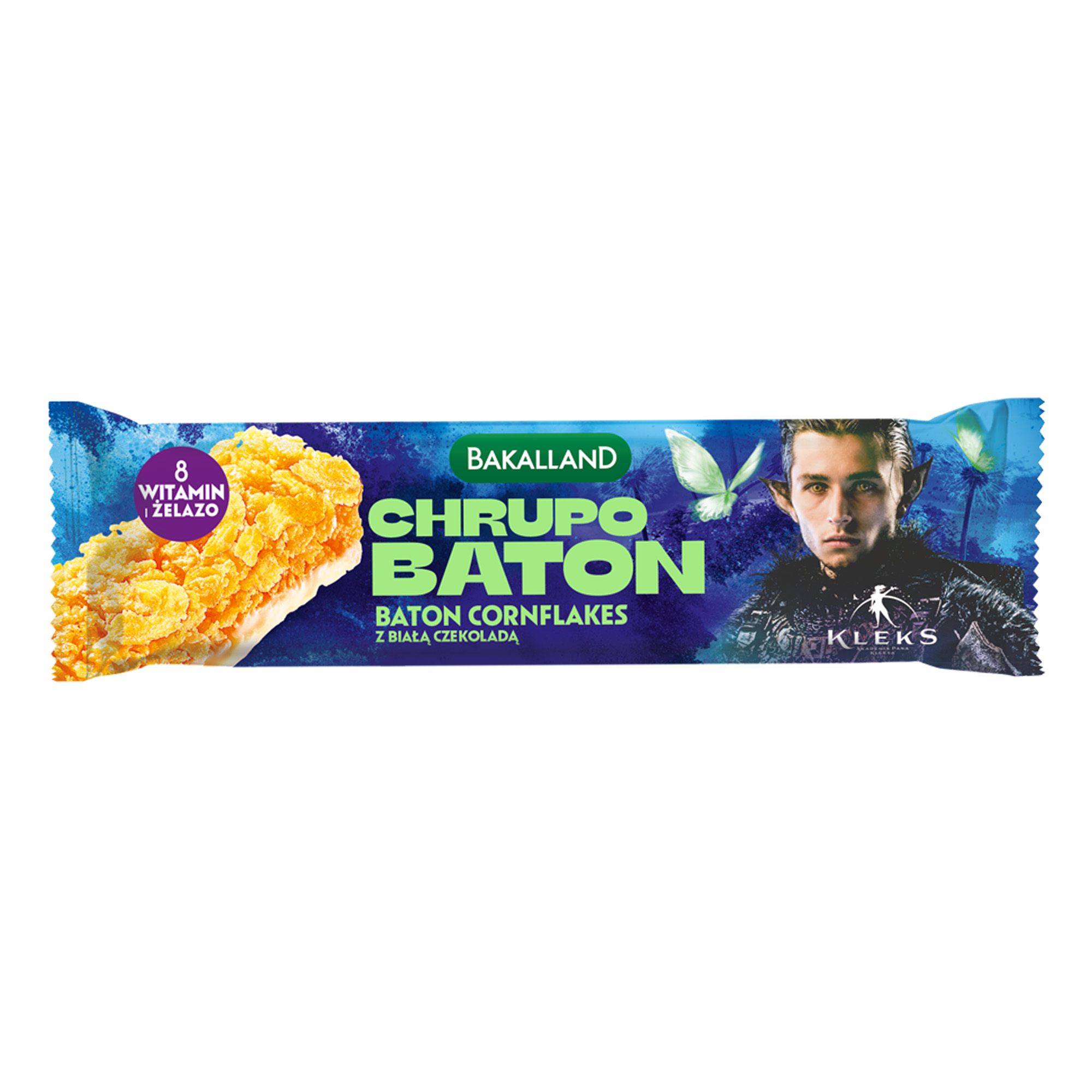 Bakalland KLEKS Chrupo Baton cornflakes z białą czekoladą, 25 g zdjęcie
