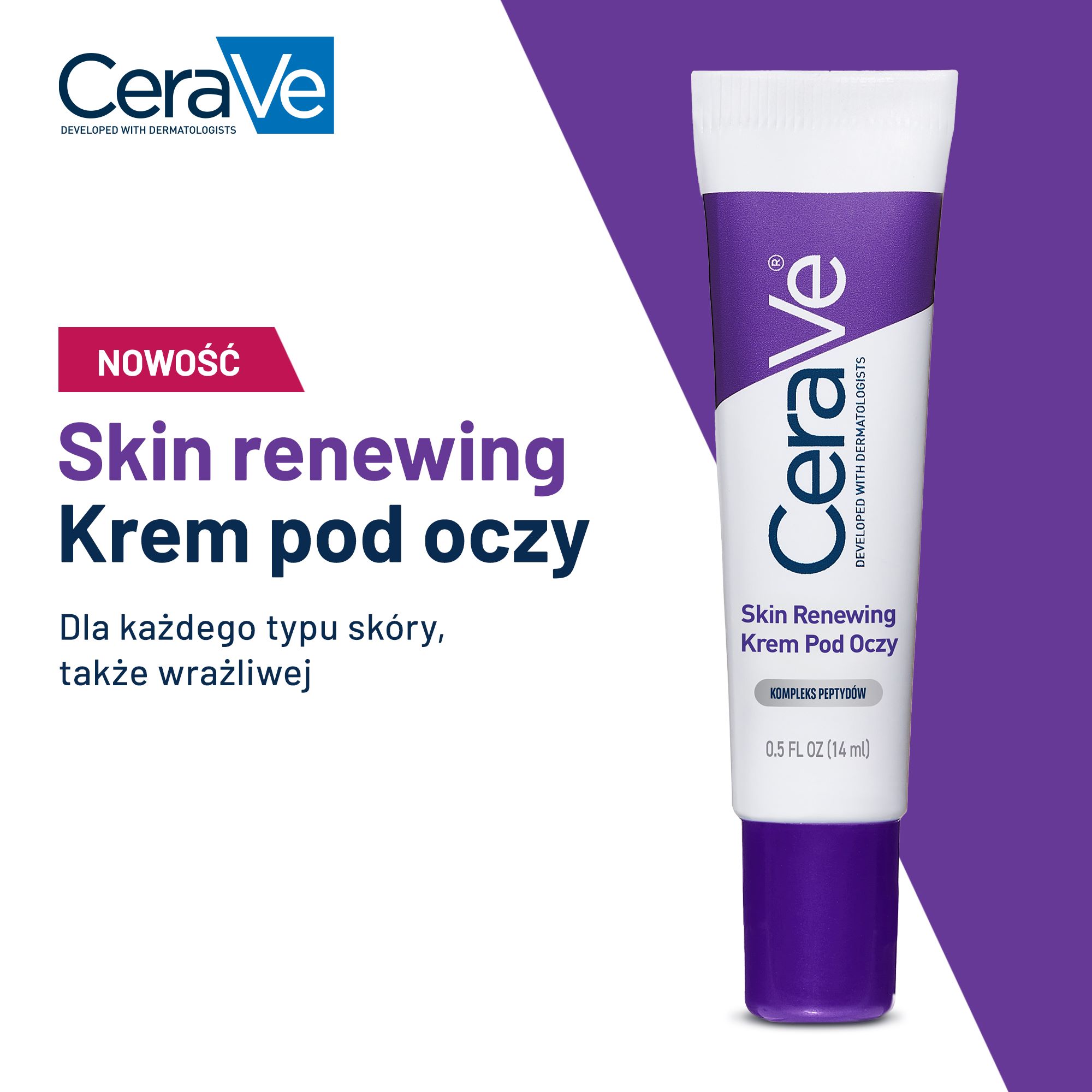 Cerave, Skin Renewing, krem pod oczy, 14 ml