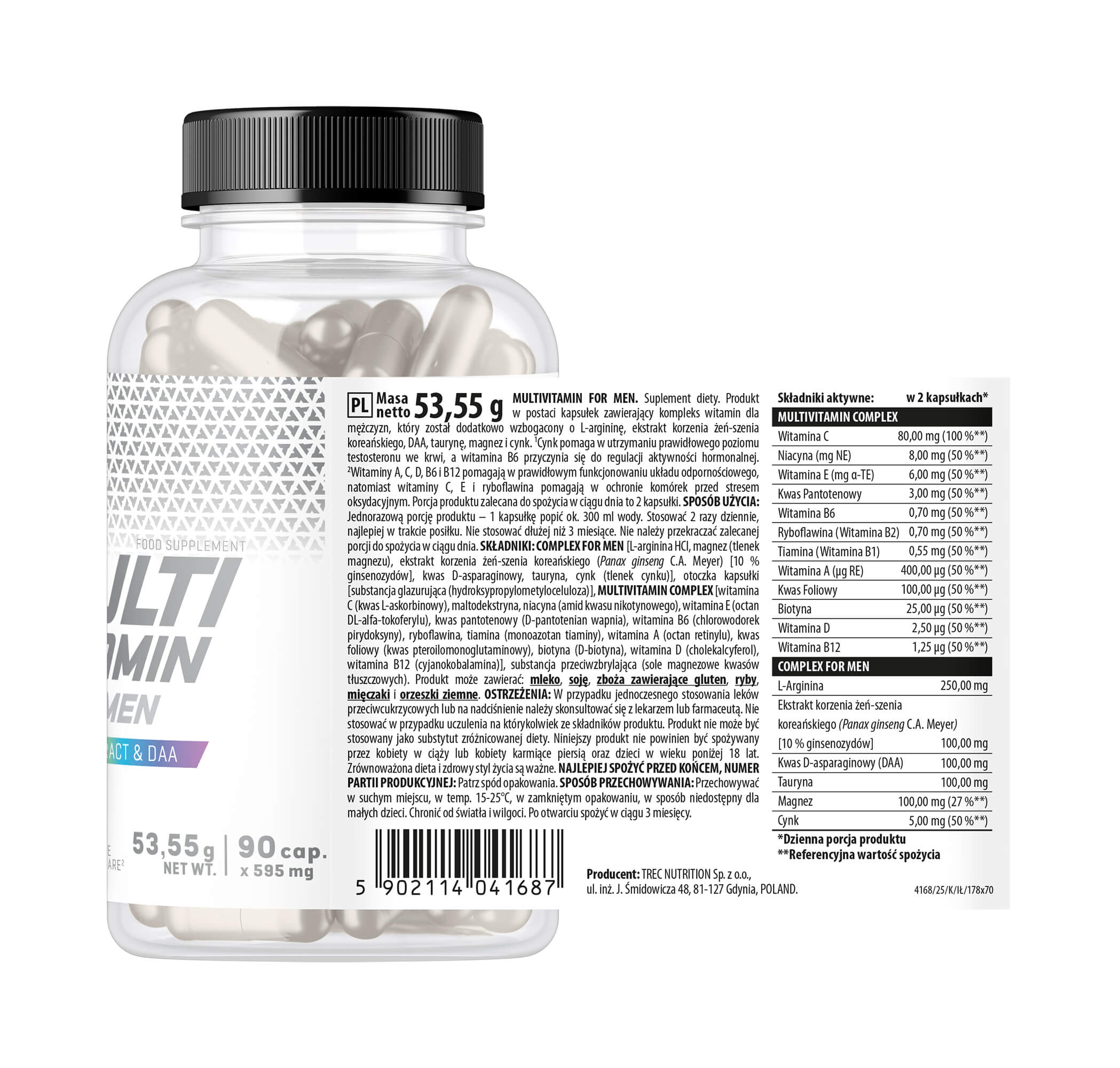 Trec Multivitamin For Men, kapsułki, 90 sztuk