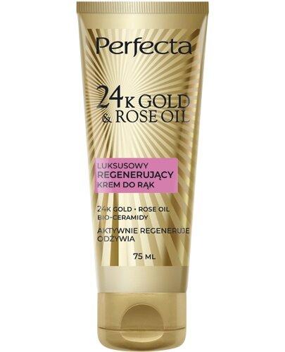 Perfecta 24K Gold & Rose Oil Luksusowy regenerujący krem do rąk, 75 ml zdjęcie