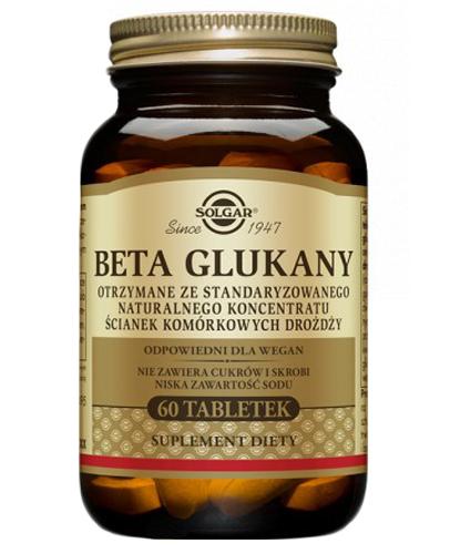 SOLGAR BETA GLUKANY - 60 tabl. - cena, opinie, dawkowanie zdjęcie