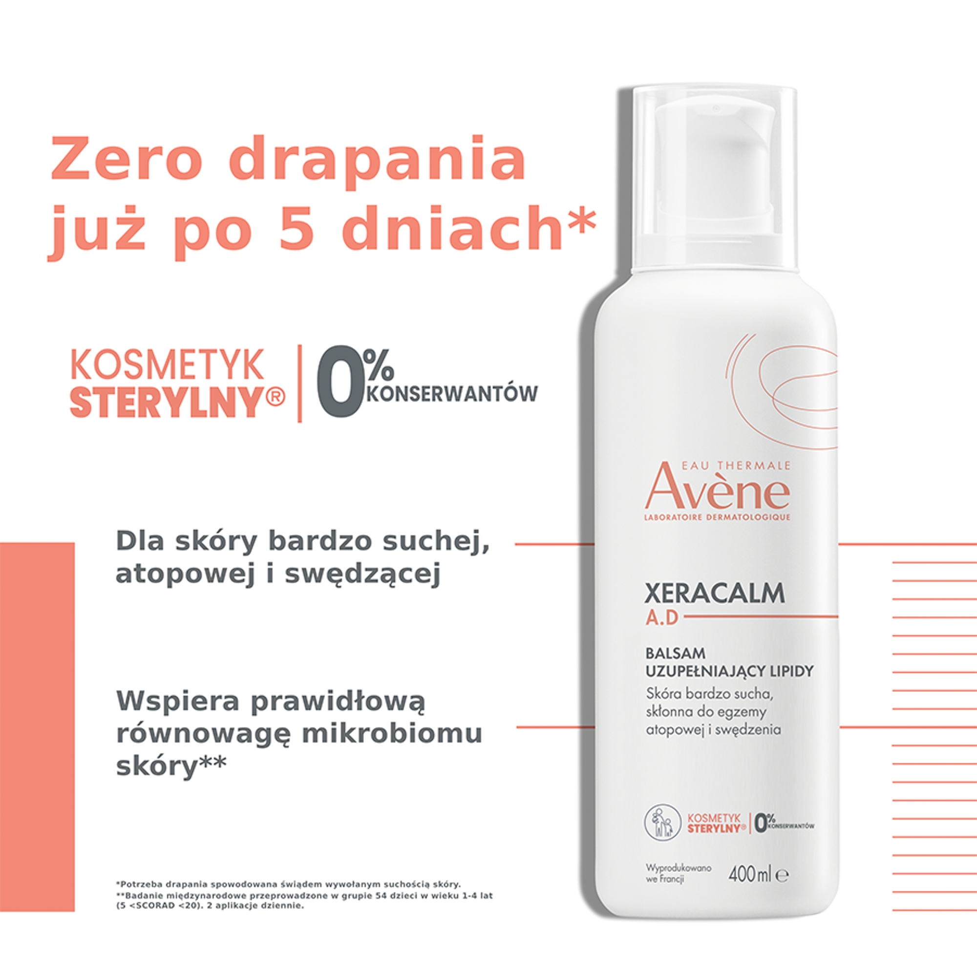 Avene XeraCalm A.D Balsam uzupełniający lipidy, 400 ml