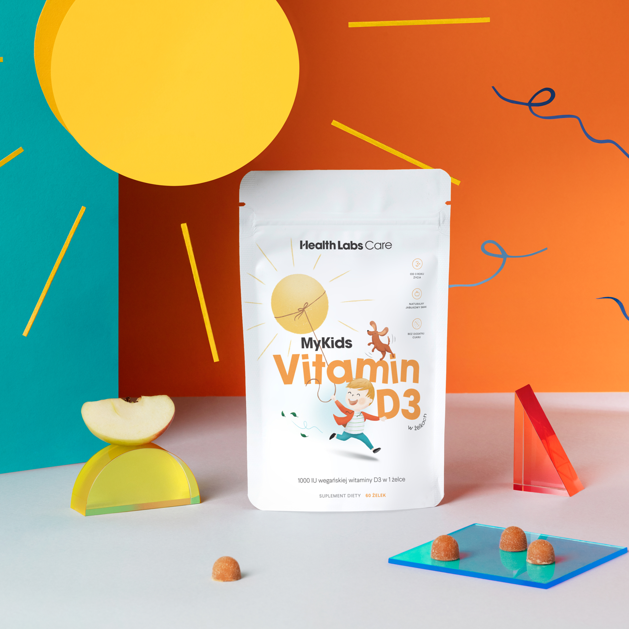 Health Labs Care MyKids Vitamin D3 wegańska witamina D w żelkach dla dzieci 60 żelek