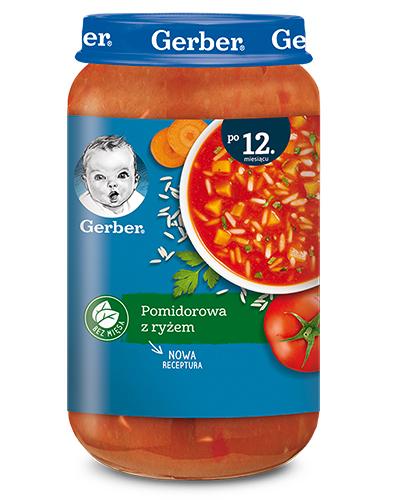 Gerber Pomidorowa z ryżem po 12 m-cu - 250 ml - cena, opinie, skład zdjęcie
