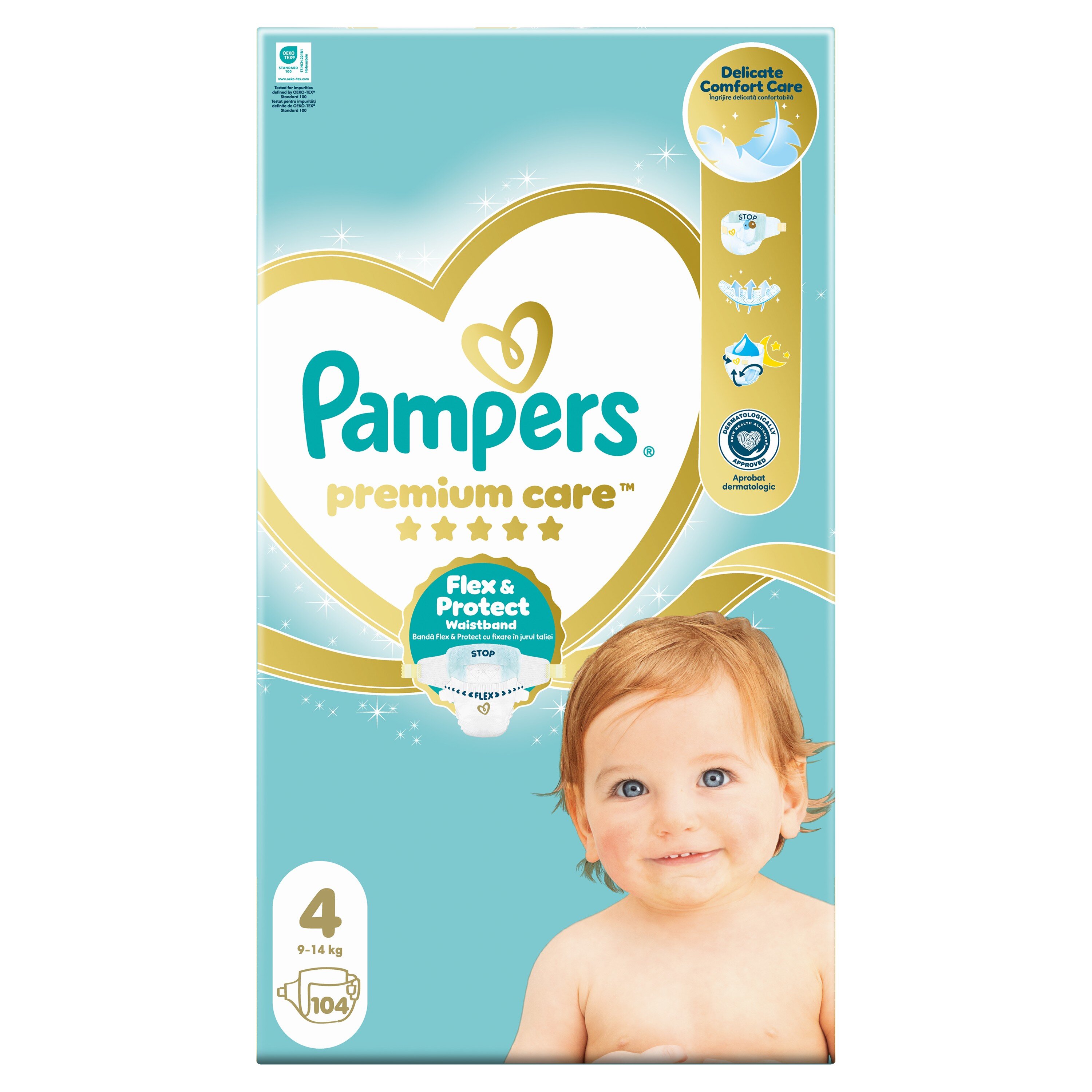 Pampers Premium Care pieluchy rozmiar 4, 9-14 kg, 104 sztuki zdjęcie