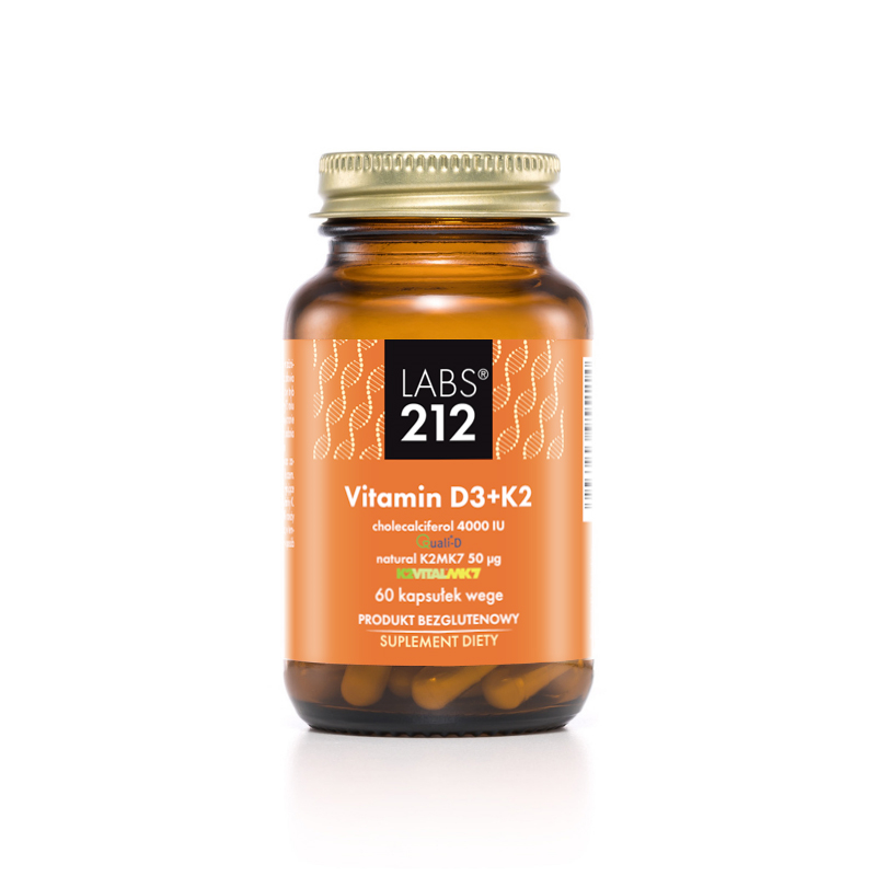 Labs212 Vitamin D3+K2MK7, kapsułki, 60 sztuk  zdjęcie