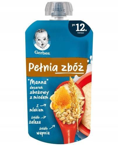 Gerber Pełnia Zbóż Manna Deserek zbożowy z miodem po 12. miesiącu, 110 g cena, opinie, właściwości zdjęcie