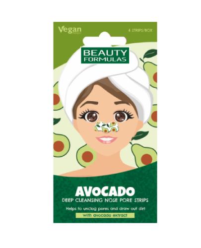 Beauty Formulas, Paski na nos głęboko oczyszczające awokado, 6 sztuk zdjęcie