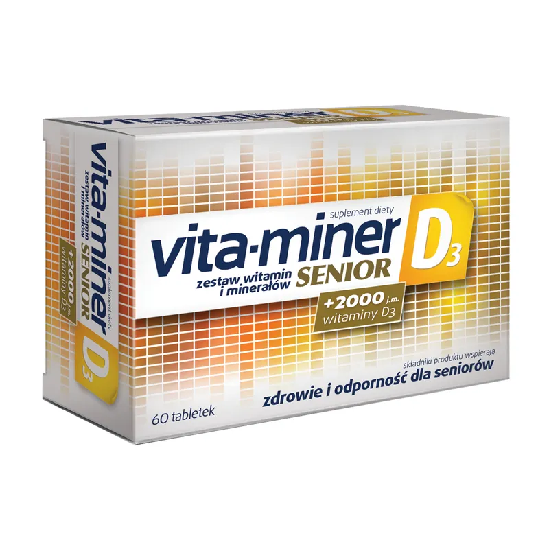 Vita-miner D3 Senior, tabletki, 60 sztuk zdjęcie