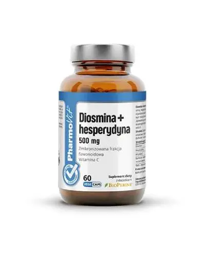 Pharmovit, Diosmina + Hesperydyna 500 mg clean label, 60 kapsułek twardych zdjęcie