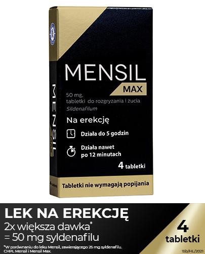Mensil Max 50 mg, na erekcję, 4 tabletki zdjęcie
