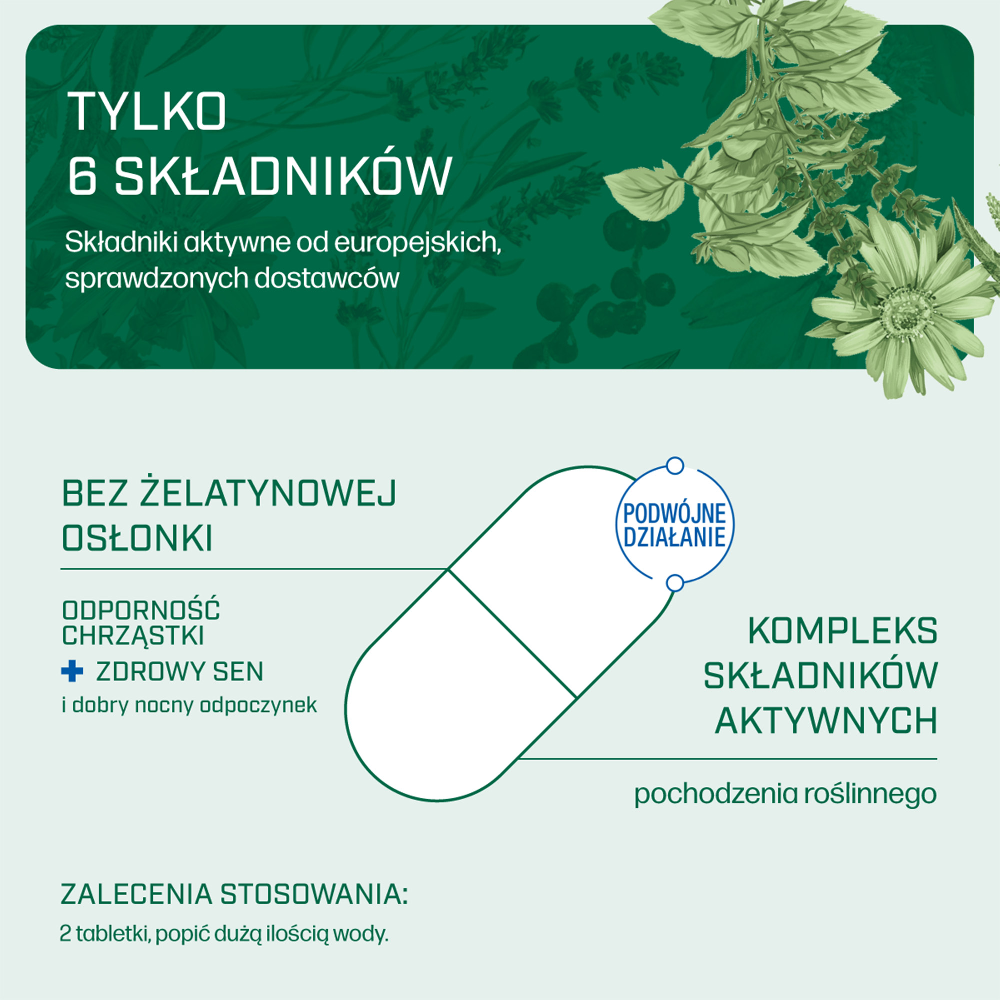 IANA Stawy Odporność Chrząstki + Zdrowy sen, tabletki, 60 sztuk