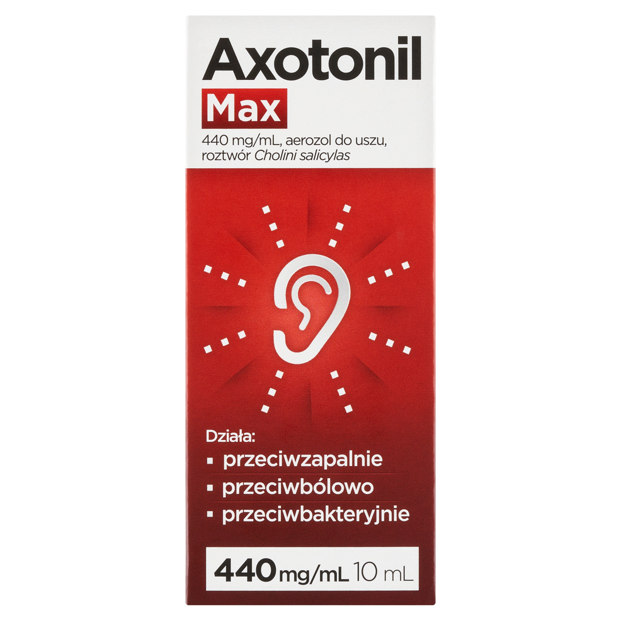 Axotonil aerozol do uszu, 10 ml, Na ból ucha, zapalenie ucha zdjęcie