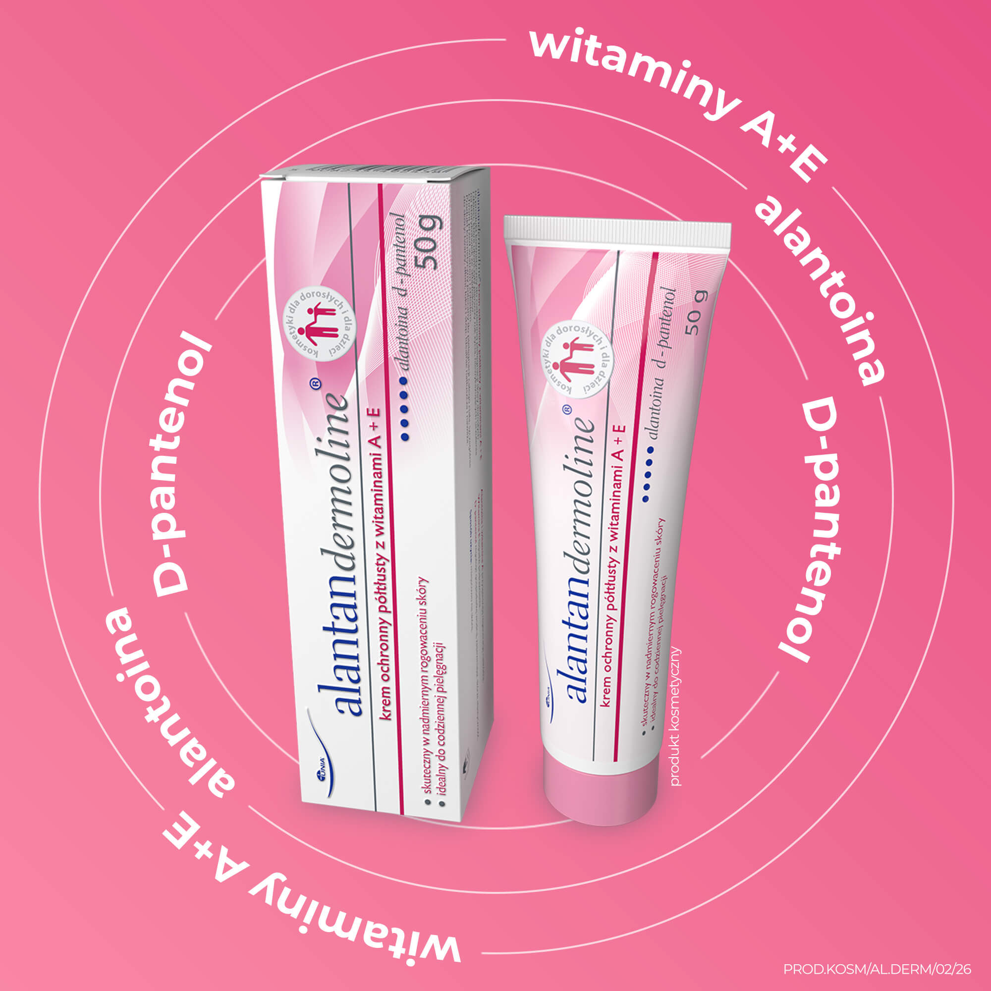 Alantandermoline, krem ochronny półtłusty z witaminą A+E, 50 g