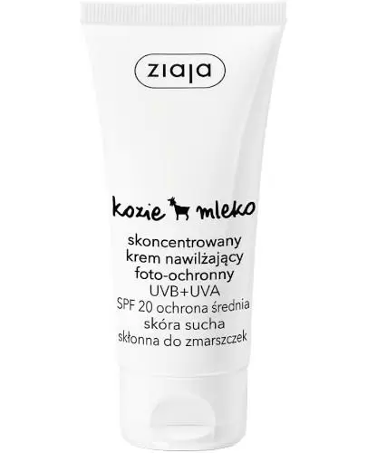Ziaja Kozie Mleko skoncentrowany krem nawilżający foto-ochronny UVB + UVA SPF 20 ochrona średnia, 50 ml zdjęcie