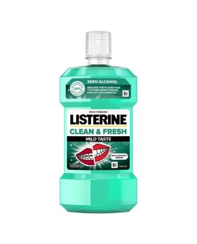 LISTERINE CLEAN & FRESH Płyn do płukania jamy ustnej Mild Taste, 500 ml zdjęcie
