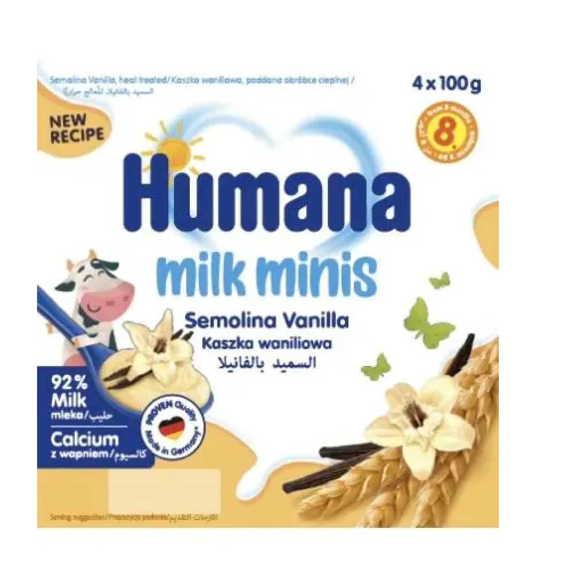 Humana Milk Minis, Deserek mleczny kaszka waniliowa, 4x100 g zdjęcie
